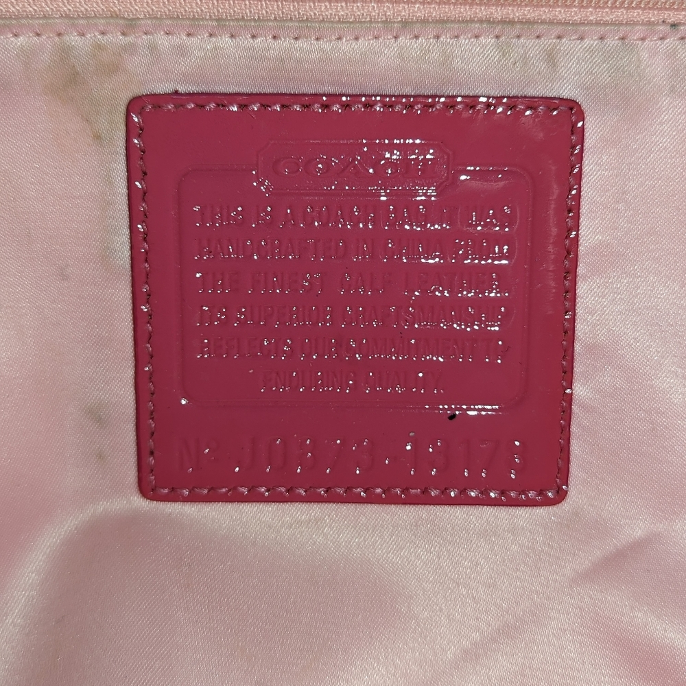 Coach Hot Pink Patent Leather purse - Picture 6 of 6
